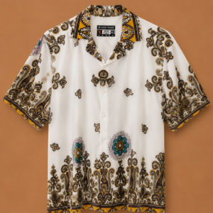 Vintage Baroque Button-Up Shirt