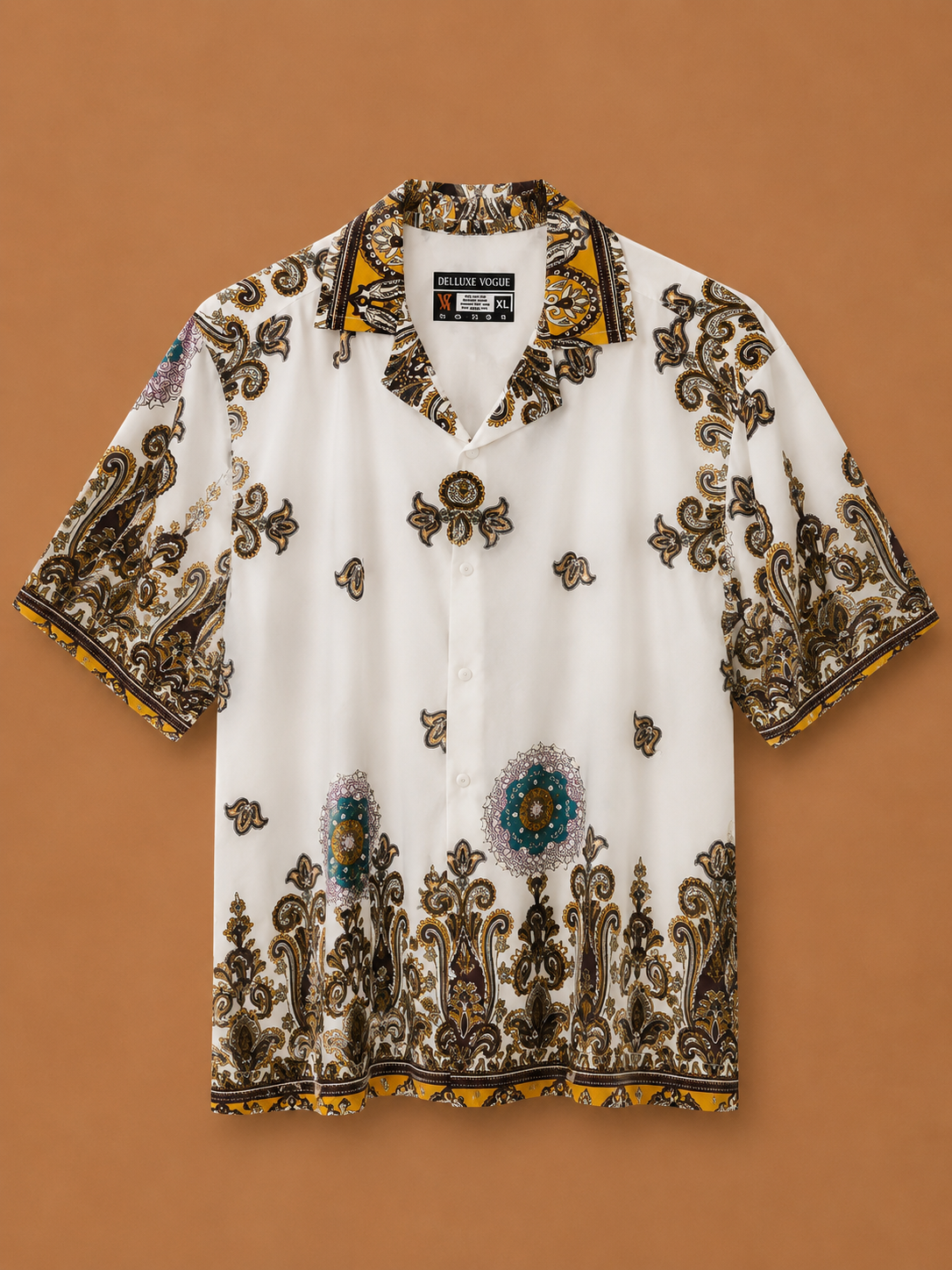 Vintage Baroque Button-Up Shirt