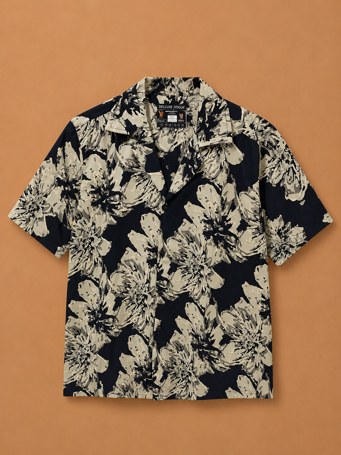 Vintage Navy Floral Button-Up Shirt