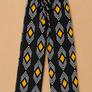 DV Vintage Ankara Geometric Wide-Leg Pants