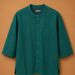 Delluxe Vogue Emerald Long Sleeve Pocket Linen Shirt