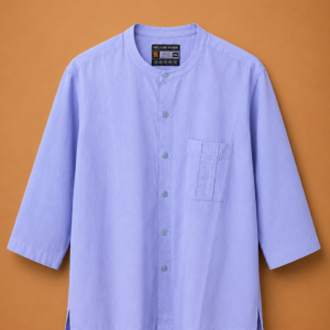 Delluxe Vogue Lavender Classic Pocket Linen Shirt