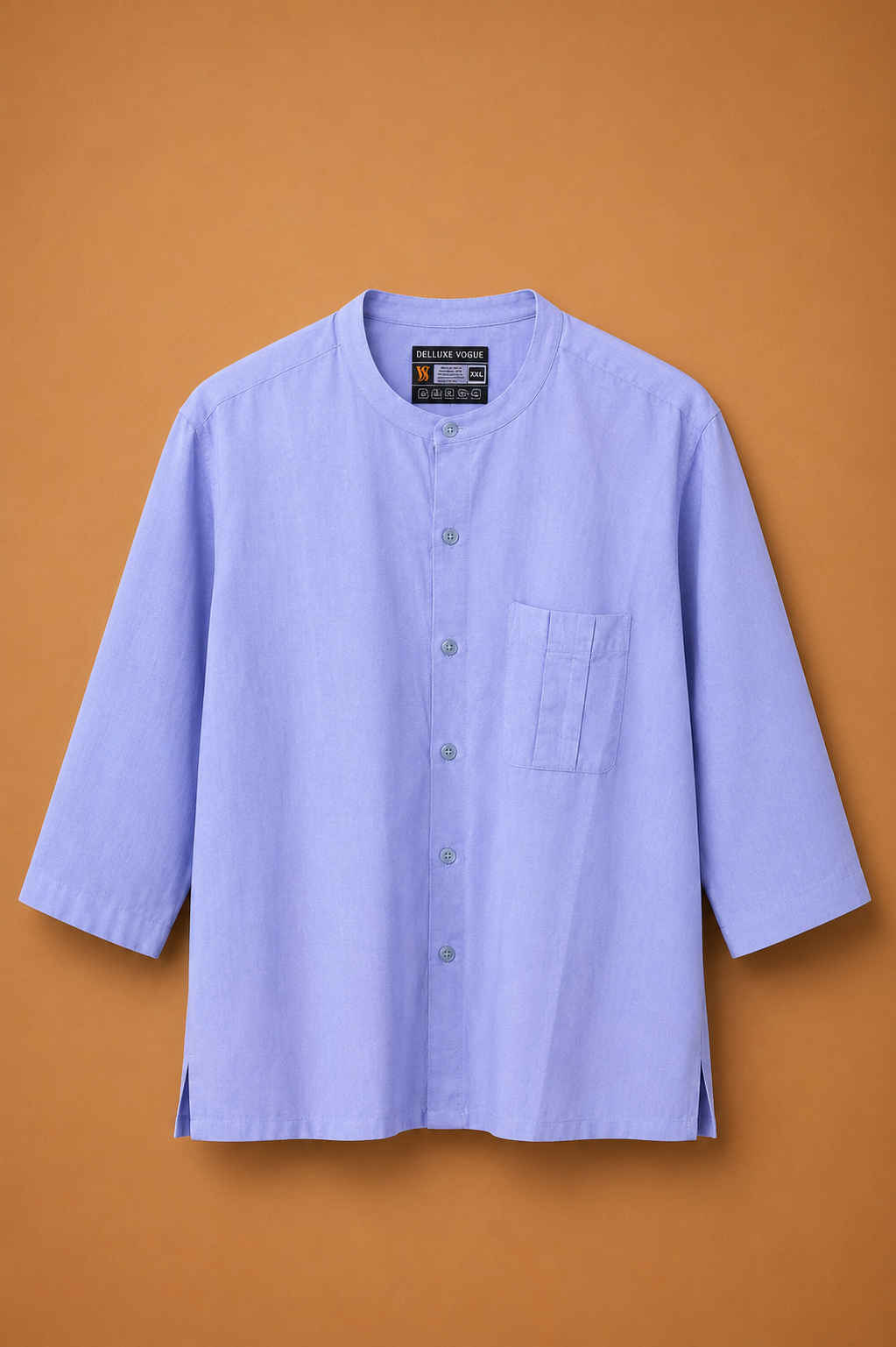 Delluxe Vogue Lavender Classic Pocket Linen Shirt