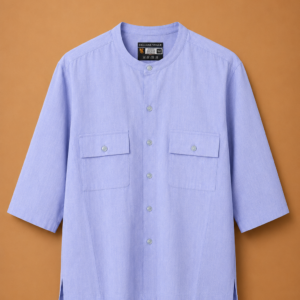 Delluxe Vogue Lavender Utility Linen Shirt