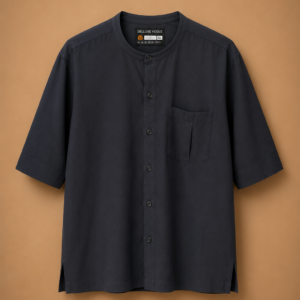 Delluxe Vogue Midnight Black Pocket Linen Shirt