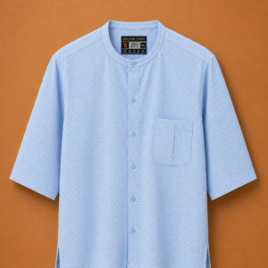 Delluxe Vogue Sky Blue Classic Pocket Linen Shirt