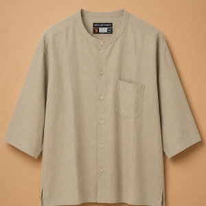 Delluxe Vogue Stone Beige Pocket Linen Shirt